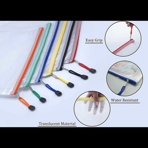 6 Pack Mesh Zippered Bags